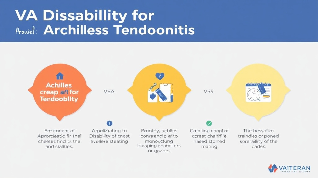 Visual guide for practical steps in va disability for achilles tendonitis: rating criteria, evidence, and claim strategy