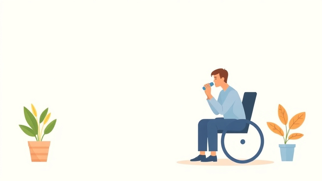 Illustration breaking down the fundamentals of VA Disability for Asthma: Rating Criteria, Evidence, and Claim Strategy