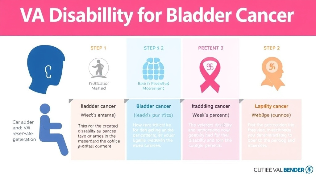 Process flow illustration for putting VA Disability for Bladder Cancer: Rating Criteria, Evidence, and Claim Strategy into action