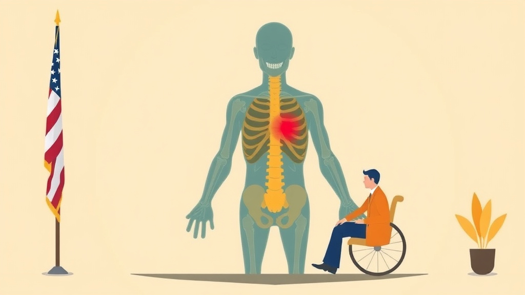 Illustration showing key concepts related to va disability for cauda equina syndrome: rating criteria, evidence, and claim strategy