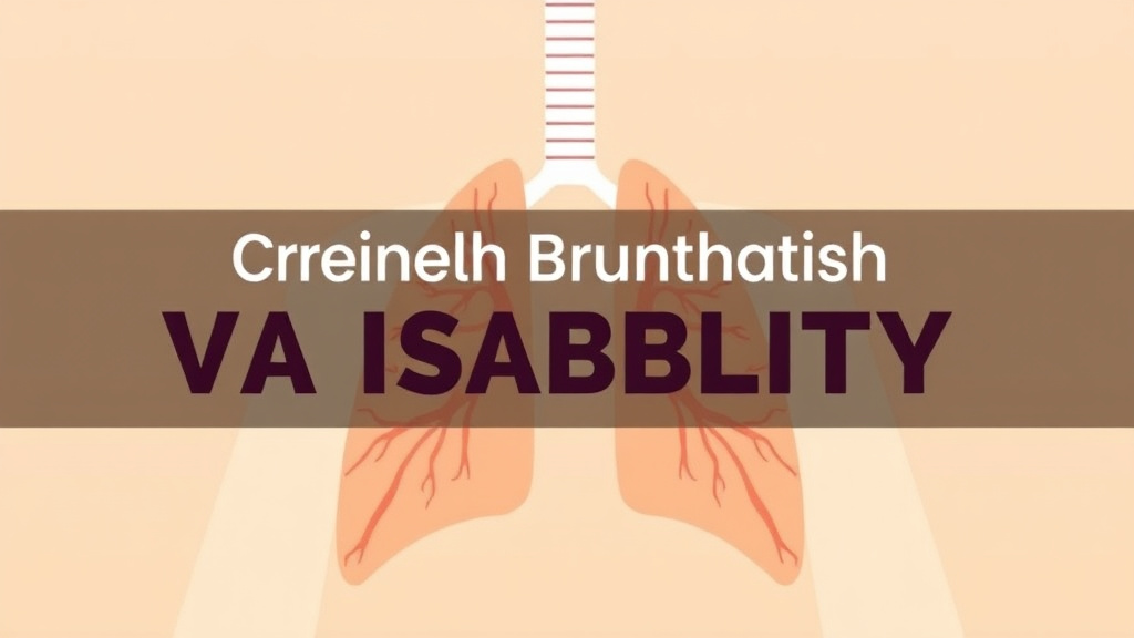 A professional illustration depicting VA Disability for Chronic Bronchitis: Rating Criteria, Evidence, and Claim Strategy