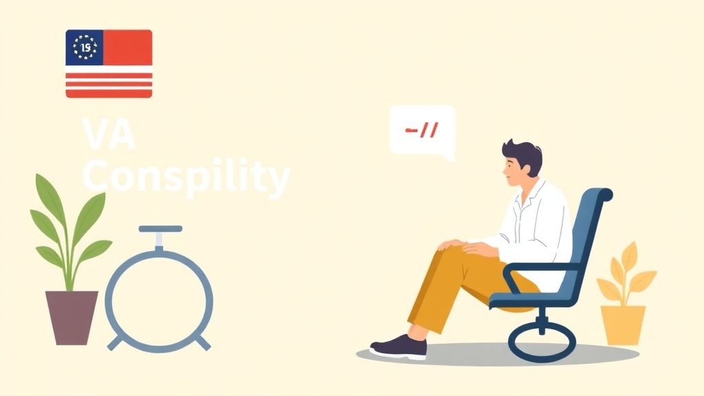 Visual overview of VA Disability for Chronic Constipation: Secondary Claim Guide with key concepts highlighted