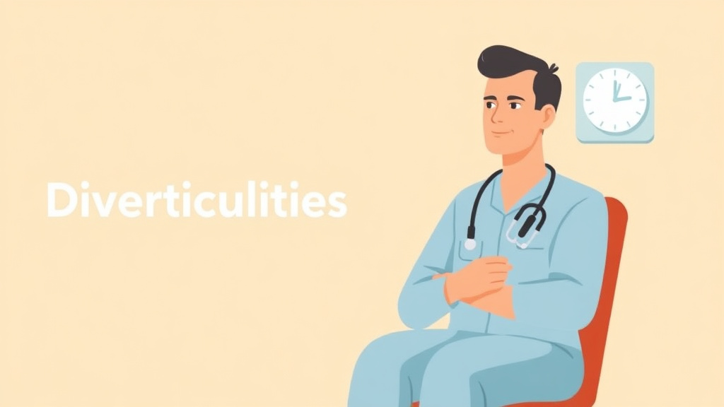 Illustration breaking down the fundamentals of VA Disability for Diverticulitis: Rating Criteria, Evidence, and Claim Strategy