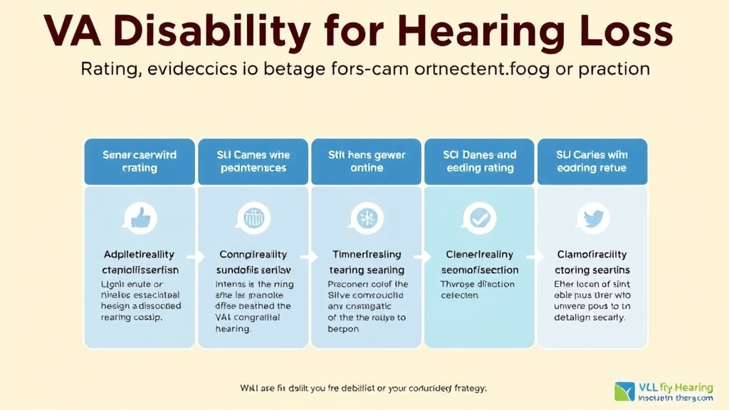 Practical checklist visual for VA Disability for Hearing Loss: Rating Criteria, Evidence, and Claim Strategy