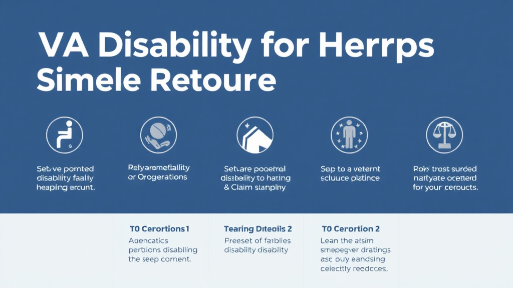 Action-oriented illustration showing how to apply VA Disability for Herpes Simplex Recurrent: Rating Criteria, Evidence, and Claim Strategy