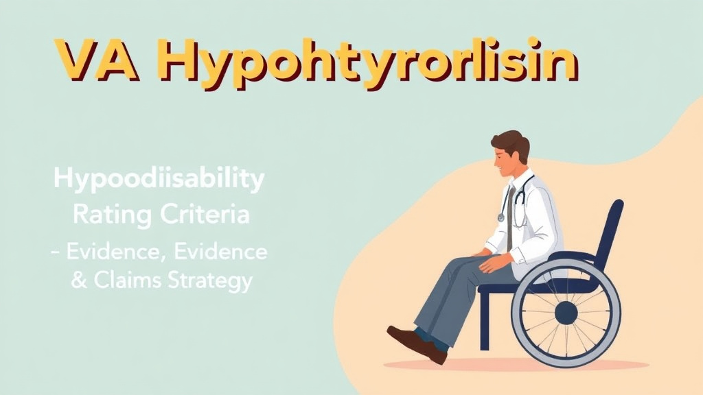Clear illustration of VA Disability for Hypothyroidism: Rating Criteria, Evidence, and Claim Strategy with supporting details