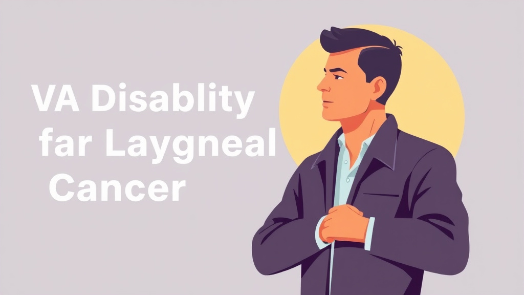 Illustration showing key concepts related to va disability for laryngeal cancer: rating criteria, evidence, and claim strategy