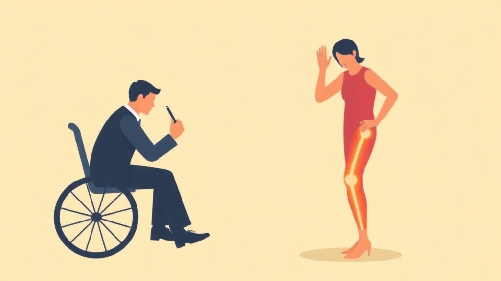 Illustration showing key concepts related to va disability for limited knee flexion: rating criteria, evidence, and claim strategy