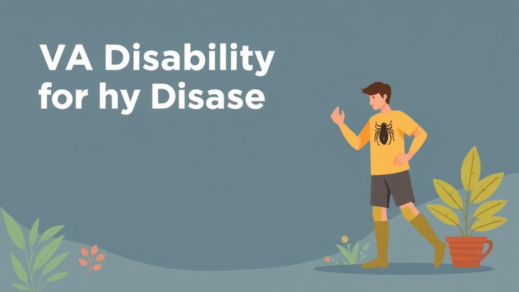 Illustration showing key concepts related to va disability for lyme disease: rating criteria, evidence, and claim strategy
