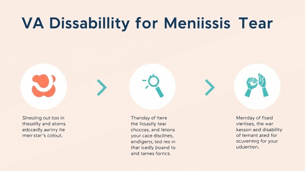 Hands-on guide visualization for VA Disability for Meniscus Tear: Rating Criteria, Evidence, and Claim Strategy