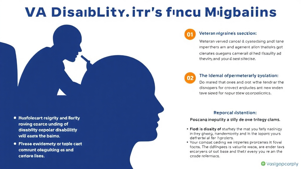 Step-by-step visual guide for implementing VA Disability for Migraines: Rating Criteria, Evidence, and Claim Strategy