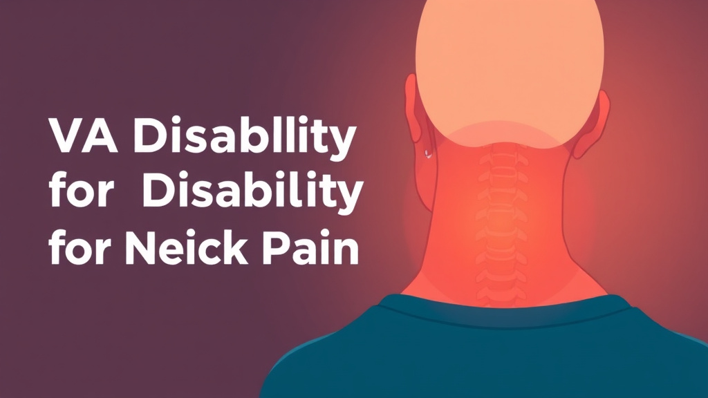 An informative visual explaining VA Disability for Neck Pain: Rating Criteria, Evidence, and Claim Strategy for beginners and professionals