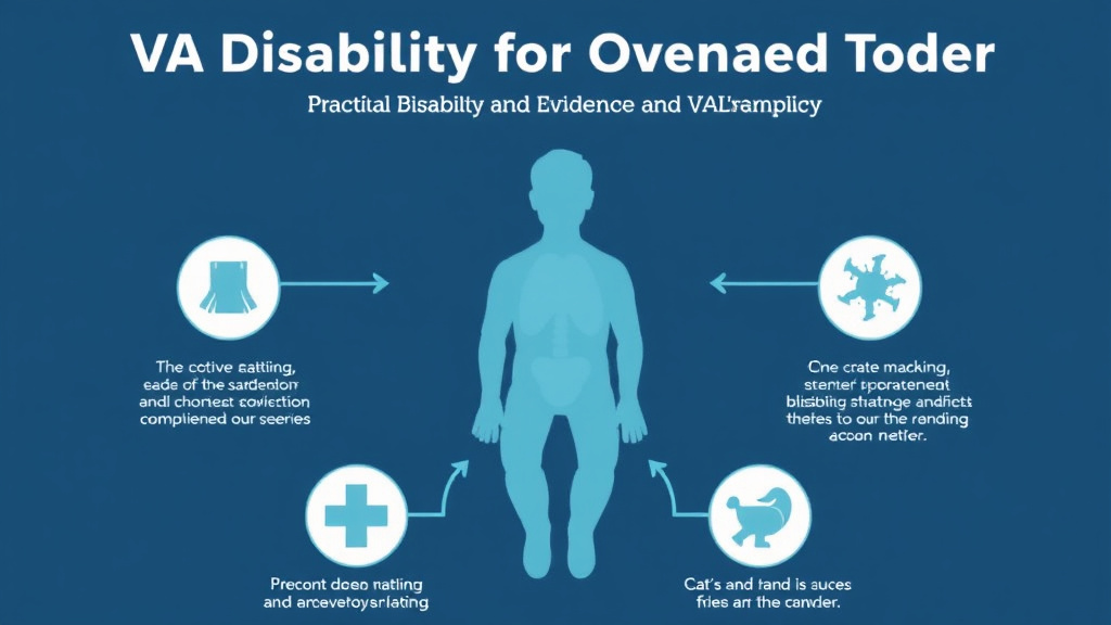 Process flow illustration for putting VA Disability for Overactive Bladder: Rating Criteria, Evidence, and Claim Strategy into action