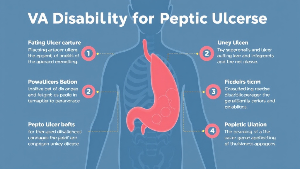 Visual guide for practical steps in va disability for peptic ulcer disease: rating criteria, evidence, and claim strategy