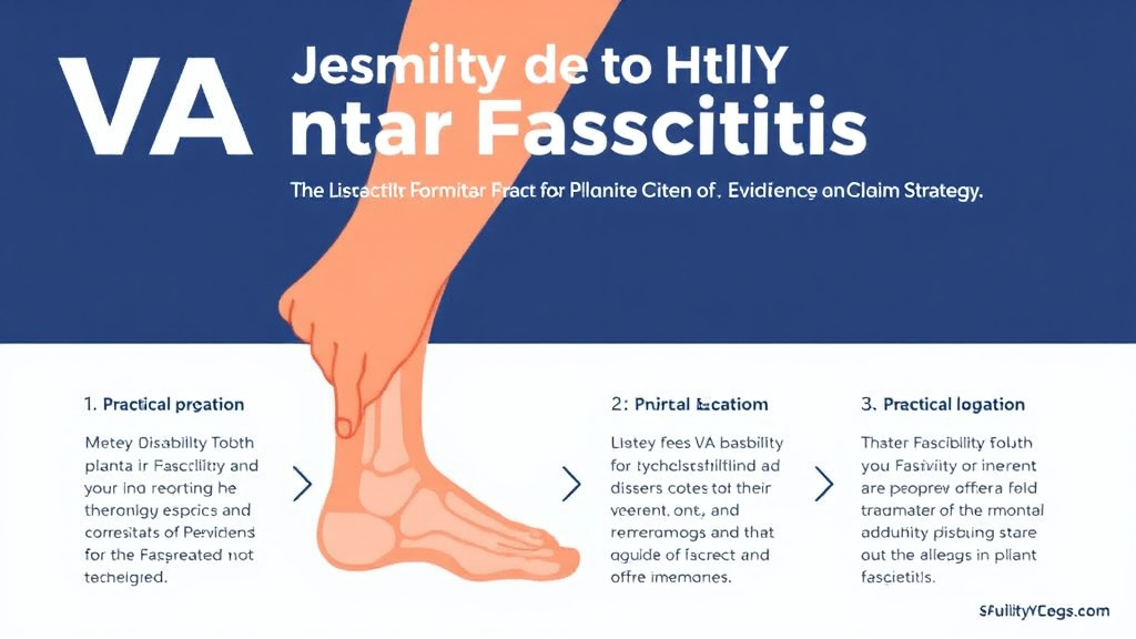 Visual guide for practical steps in va disability for plantar fasciitis: rating criteria, evidence, and claim strategy