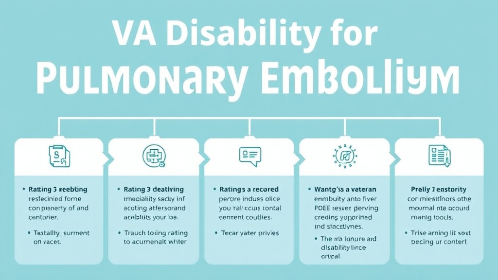 Visual guide for practical steps in va disability for pulmonary embolism: rating criteria, evidence, and claim strategy