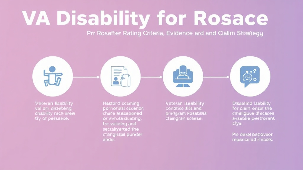 Step-by-step visual guide for implementing VA Disability for Rosacea: Rating Criteria, Evidence, and Claim Strategy