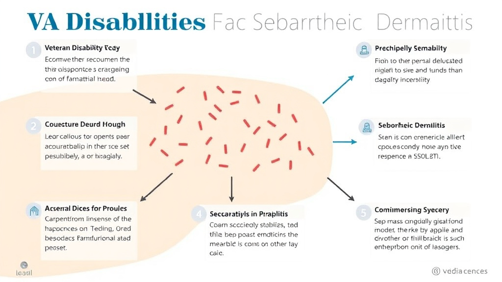 Visual guide for practical steps in va disability for seborrheic dermatitis: rating criteria, evidence, and claim strategy