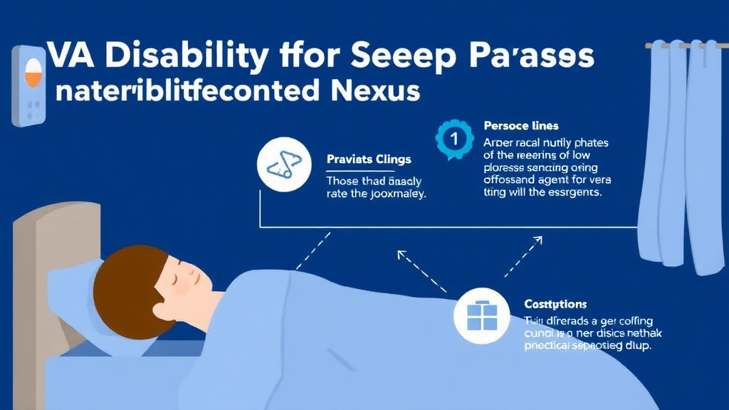Process flow illustration for putting VA Disability for Sleep Paralysis: Rating and Nexus into action