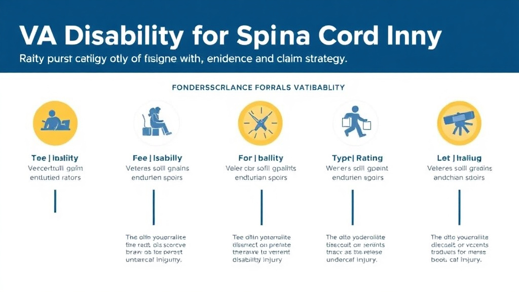 Visual guide for practical steps in va disability for spinal cord injury: rating criteria, evidence, and claim strategy