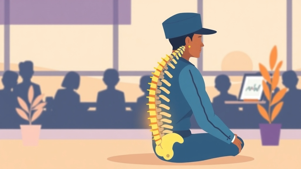 Illustration showing key concepts related to va disability for spondylolisthesis: rating criteria, evidence, and claim strategy