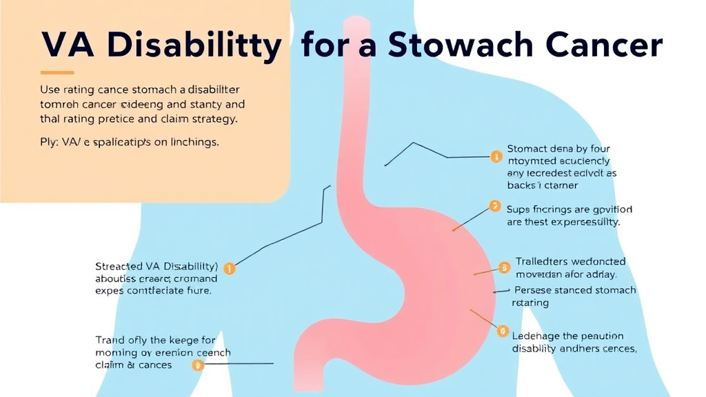 Visual guide for practical steps in va disability for stomach cancer: rating criteria, evidence, and claim strategy