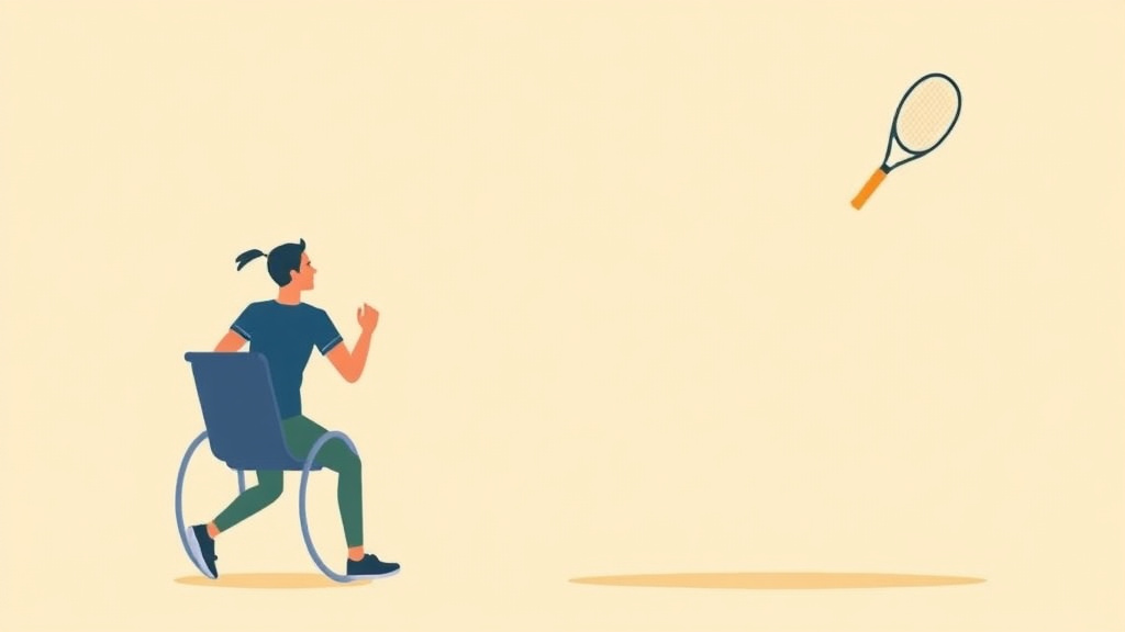 Illustration showing key concepts related to va disability for tennis elbow: rating criteria, evidence, and claim strategy