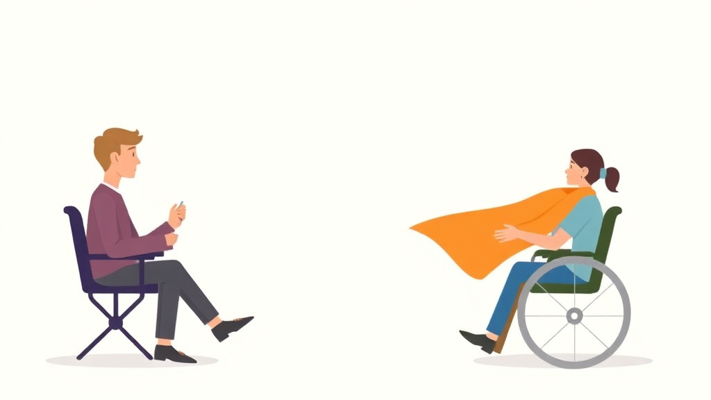 Illustration showing key concepts related to buddy letter for physical conditions