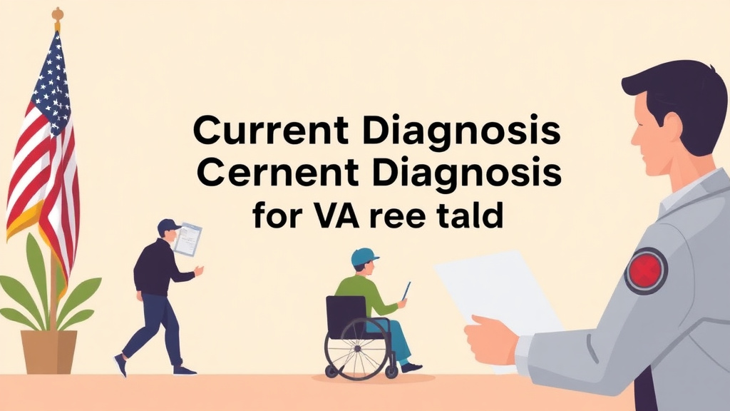 Illustration showing key concepts related to current diagnosis requirement for va claims