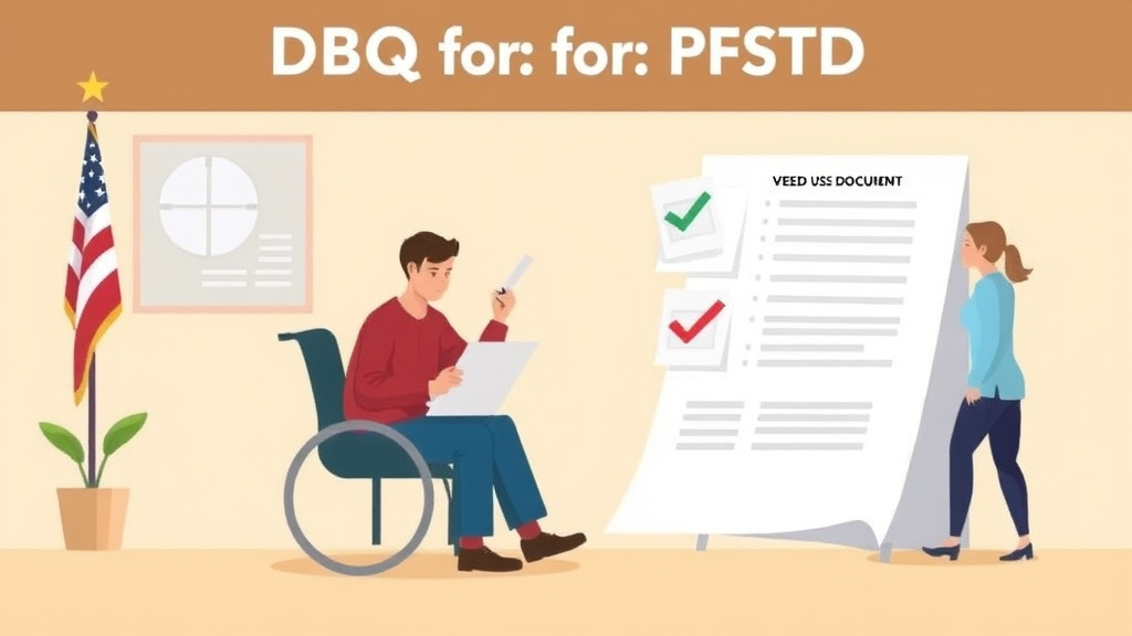 Illustration showing key concepts related to dbq for ptsd: what your doctor needs to document