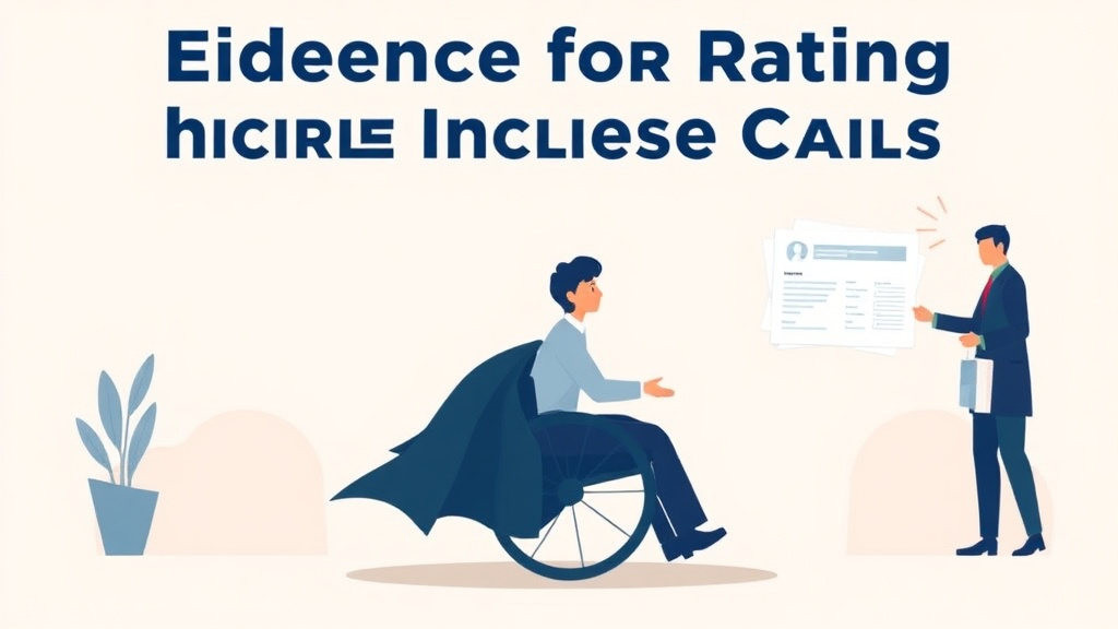 Illustration showing key concepts related to evidence for rating increase claims