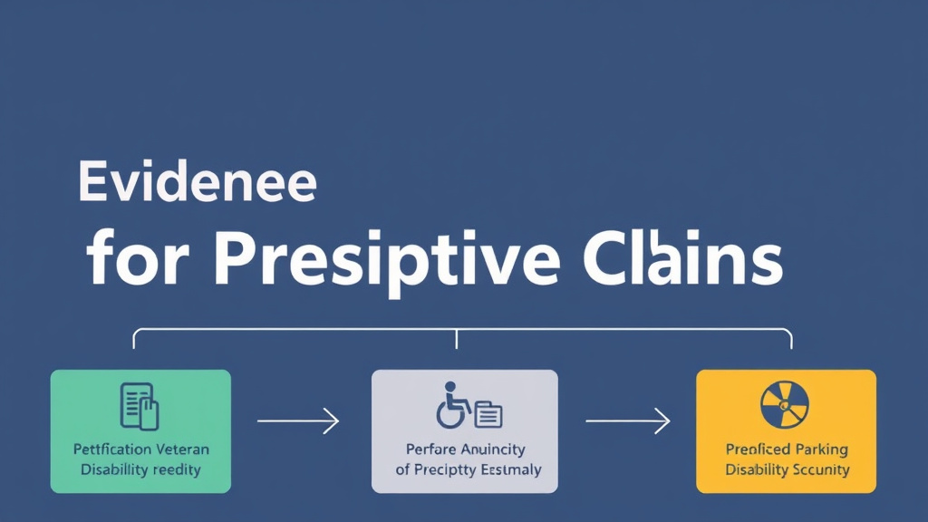 Visual guide for practical steps in evidence requirements for presumptive claims