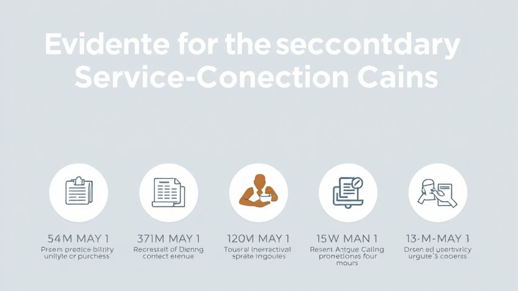 Visual guide for practical steps in evidence for secondary service connection claims