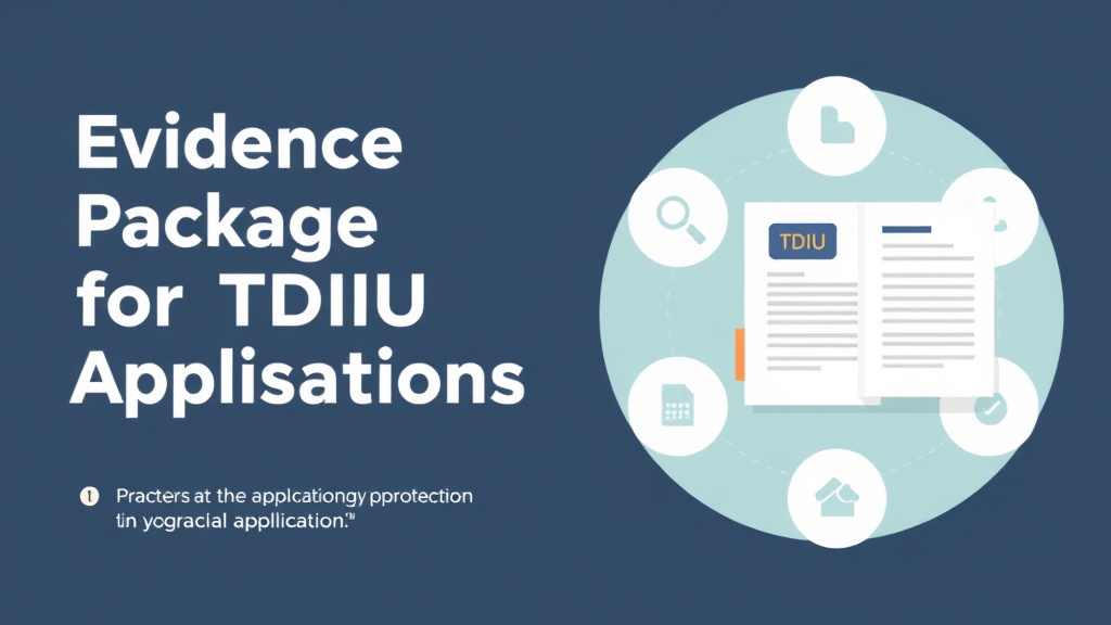 Visual guide for practical steps in evidence package for tdiu applications