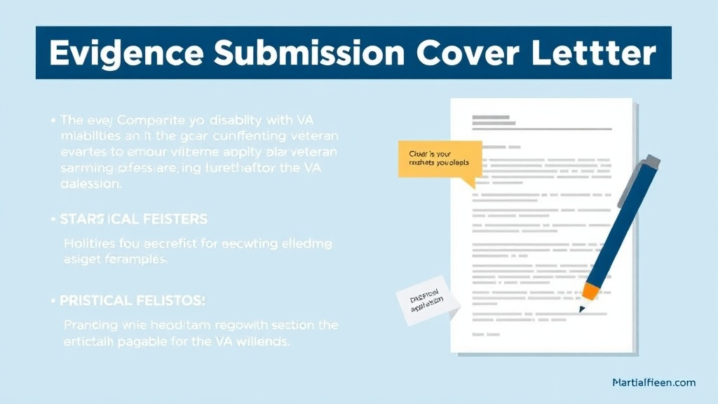 Visual guide for practical steps in evidence submission cover letter template