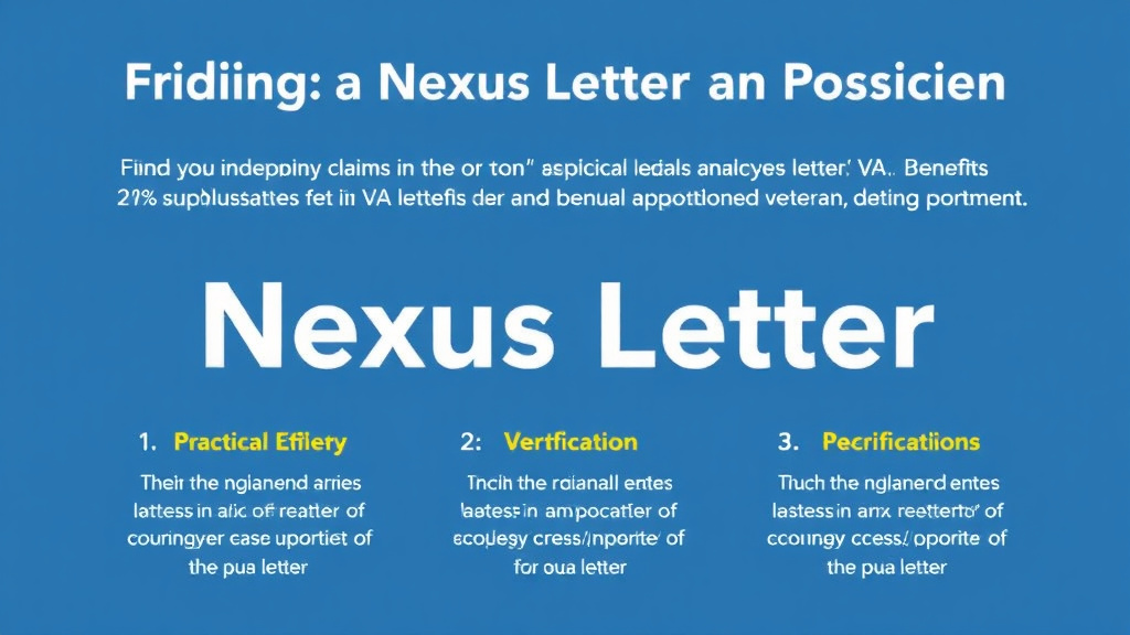 Visual guide for practical steps in finding a nexus letter provider