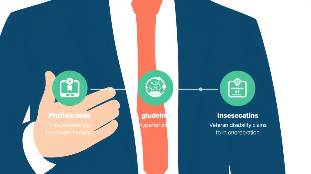 Visual guide for practical steps in nexus letter for hypertension claims