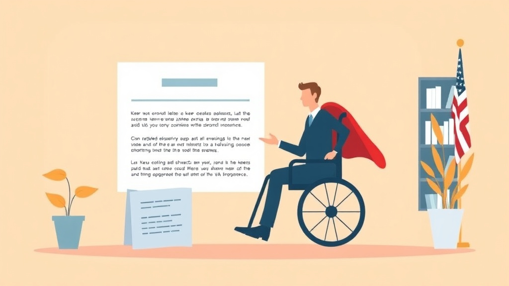 Illustration showing key concepts related to nexus letter for knee condition claims