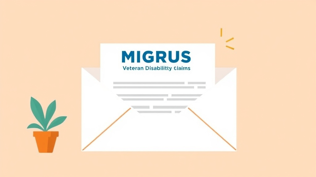 Illustration showing key concepts related to nexus letter for migraine claims