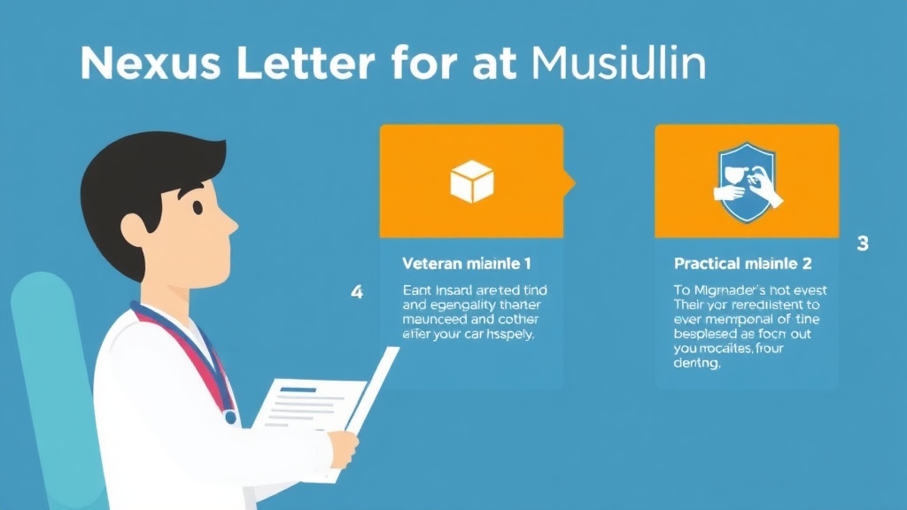 Visual guide for practical steps in nexus letter for migraine claims