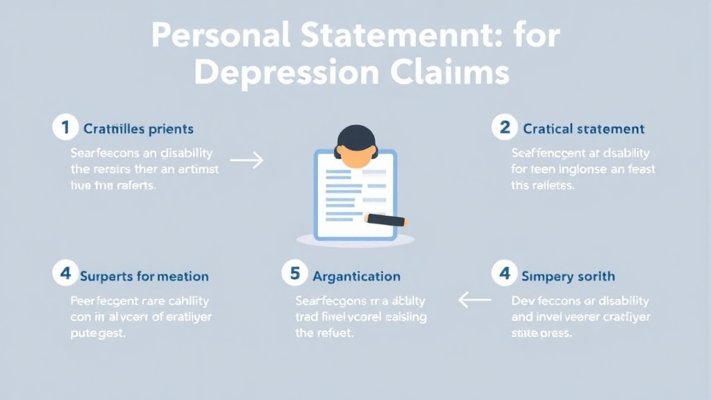 Visual guide for practical steps in personal statement for depression claims