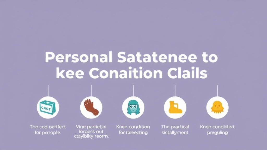 Visual guide for practical steps in personal statement for knee condition claims