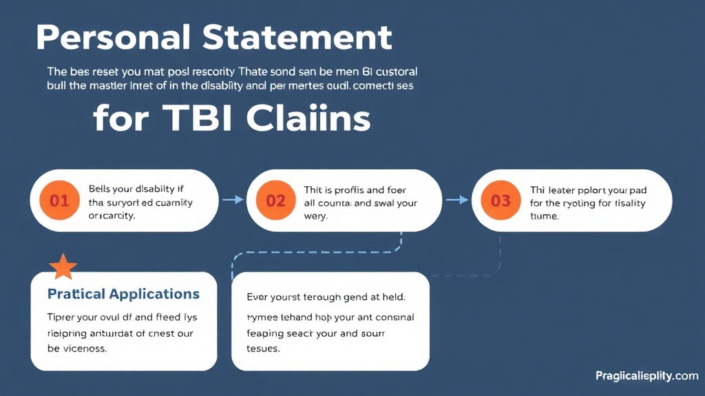 Visual guide for practical steps in personal statement for tbi claims