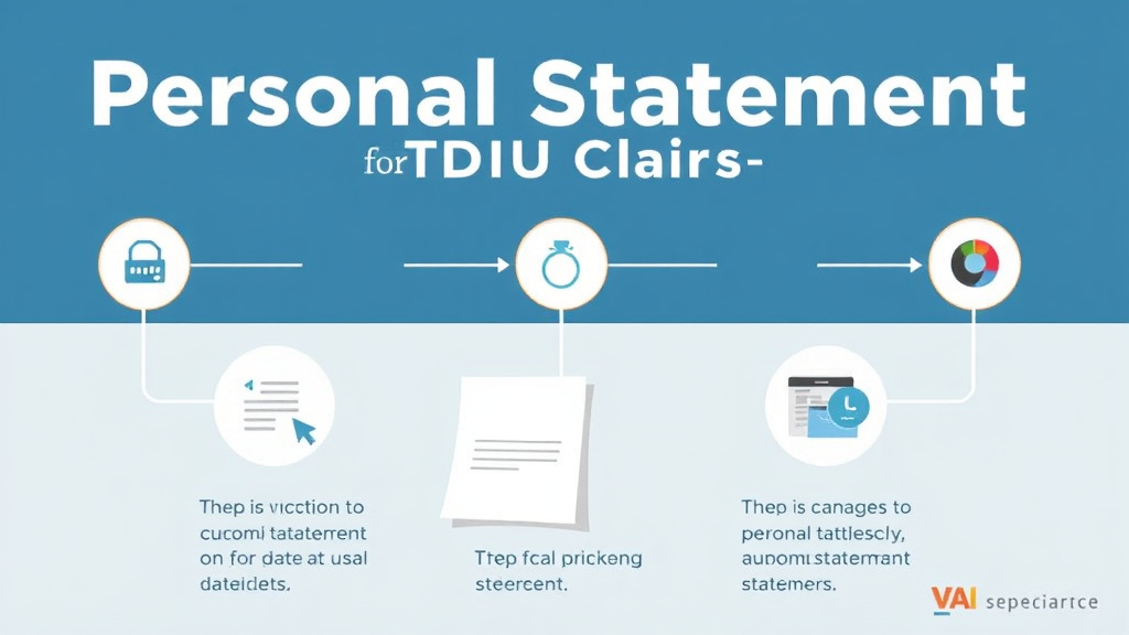 Visual guide for practical steps in personal statement for tdiu claims