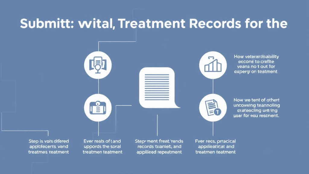 Visual guide for practical steps in submitting private treatment records to the va