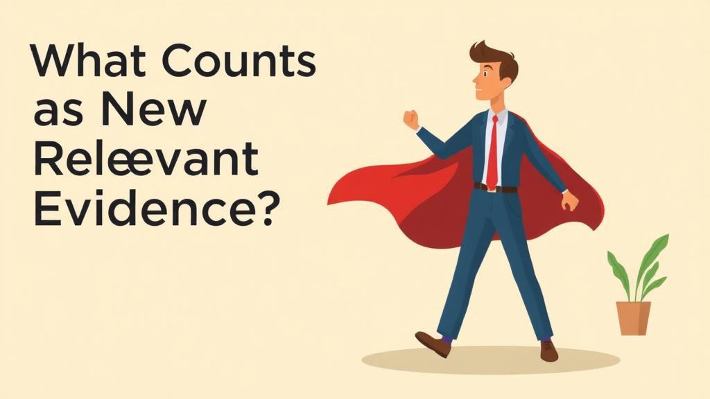 Illustration showing key concepts related to what counts as new and relevant evidence