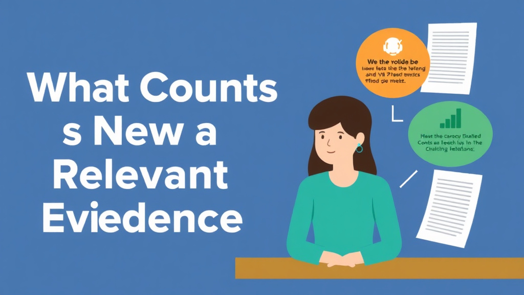 Visual guide for practical steps in what counts as new and relevant evidence