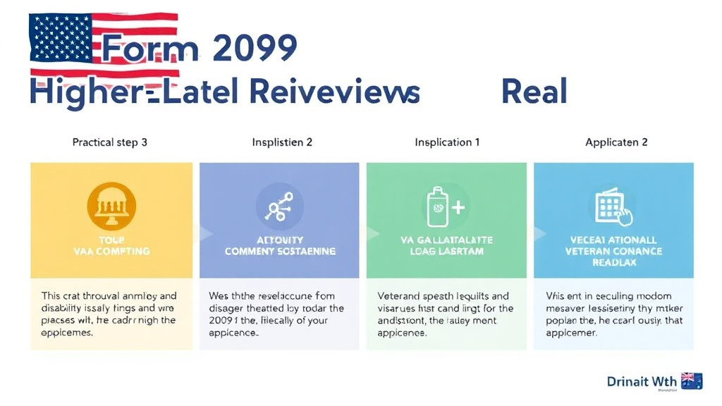 Visual guide for practical steps in va form 20-0996: higher-level review request