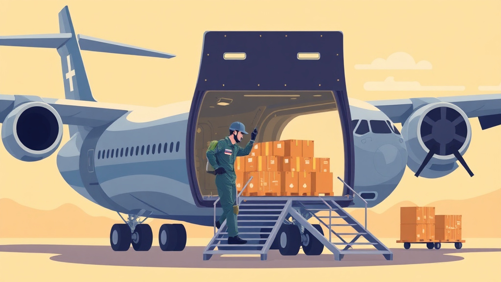 Illustration showing key concepts related to air force loadmaster va claims: cargo operations