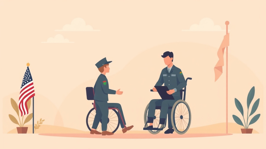 Illustration showing key concepts related to army reserve va claims: part-time service conditions